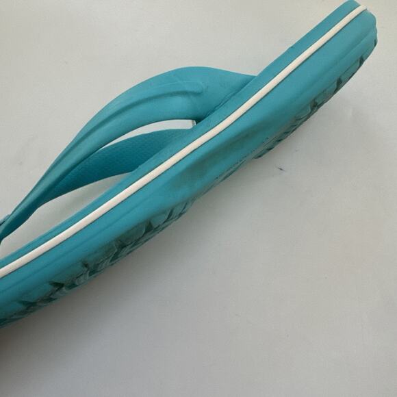 Crocs Flip Flops Blue Comfortable Beach Sandals Mens 13 Washable - Picture 10 of 10